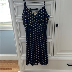 Elegant Navy and Gold slip dress